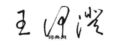 骆恒光王何澄草书个性签名怎么写