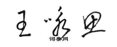 骆恒光王咏思草书个性签名怎么写