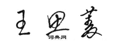 骆恒光王思菱草书个性签名怎么写