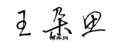 骆恒光王朵思草书个性签名怎么写