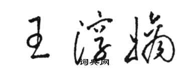 骆恒光王淳嫡草书个性签名怎么写