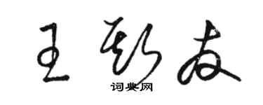 骆恒光王斯友草书个性签名怎么写