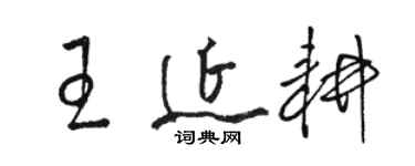 骆恒光王延耕草书个性签名怎么写