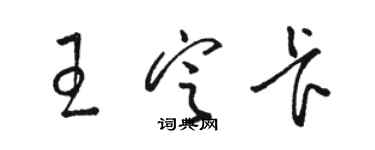 骆恒光王定卡草书个性签名怎么写