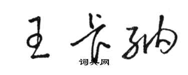 骆恒光王卡纳草书个性签名怎么写