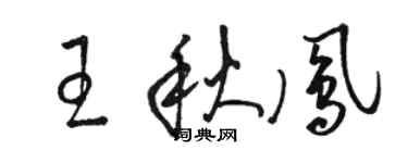 骆恒光王秋凤草书个性签名怎么写