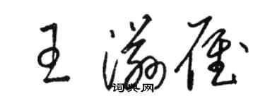 骆恒光王滋雁草书个性签名怎么写