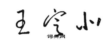 骆恒光王定北草书个性签名怎么写