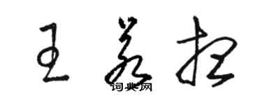 骆恒光王若想草书个性签名怎么写