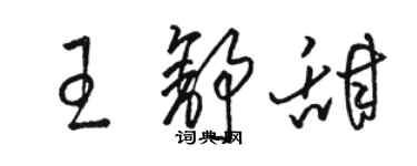 骆恒光王舒甜草书个性签名怎么写