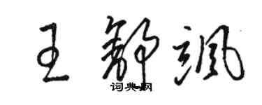 骆恒光王舒飒草书个性签名怎么写