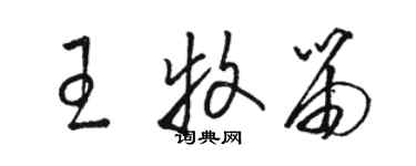骆恒光王牧笛草书个性签名怎么写