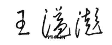 骆恒光王溢澎草书个性签名怎么写
