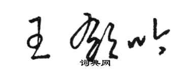 骆恒光王郁吟草书个性签名怎么写