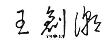 骆恒光王创潮草书个性签名怎么写