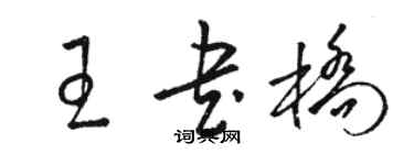 骆恒光王书桥草书个性签名怎么写