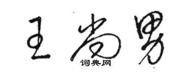 骆恒光王尚男草书个性签名怎么写