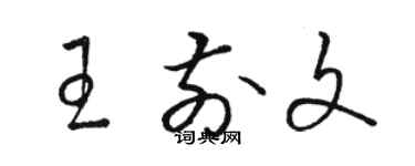 骆恒光王前文草书个性签名怎么写