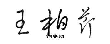 骆恒光王柏芹草书个性签名怎么写