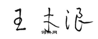 骆恒光王才浪草书个性签名怎么写