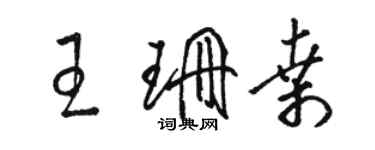 骆恒光王珊桑草书个性签名怎么写