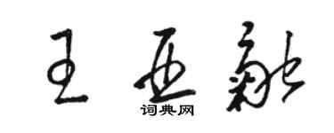 骆恒光王亚融草书个性签名怎么写