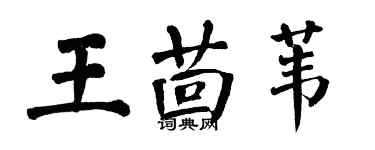 翁闿运王茴苇楷书个性签名怎么写