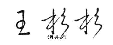 骆恒光王杉杉草书个性签名怎么写