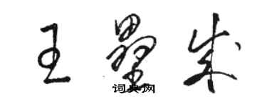 骆恒光王垒成草书个性签名怎么写