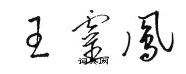 骆恒光王灵凤草书个性签名怎么写