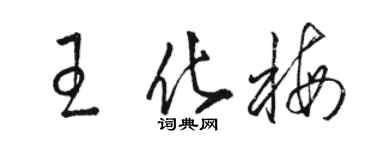 骆恒光王化梅草书个性签名怎么写