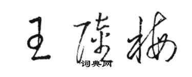 骆恒光王陆梅草书个性签名怎么写