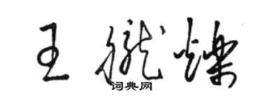 骆恒光王胧烁草书个性签名怎么写