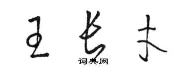 骆恒光王长才草书个性签名怎么写