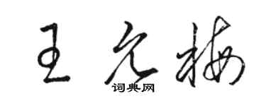 骆恒光王允梅草书个性签名怎么写