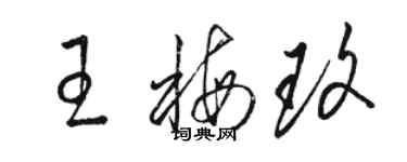 骆恒光王梅玫草书个性签名怎么写