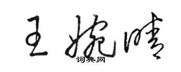 骆恒光王婉晴草书个性签名怎么写