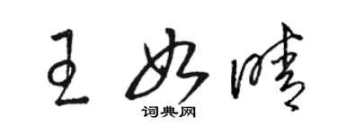 骆恒光王如晴草书个性签名怎么写