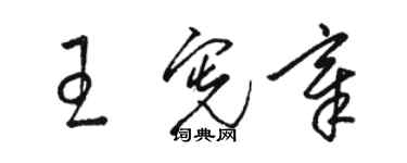 骆恒光王宪章草书个性签名怎么写