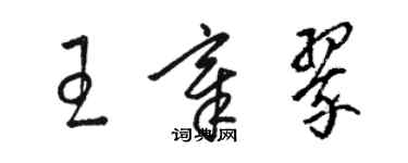 骆恒光王章翠草书个性签名怎么写