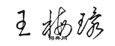 骆恒光王梅环草书个性签名怎么写