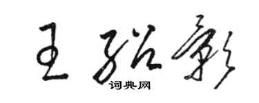 骆恒光王绍影草书个性签名怎么写