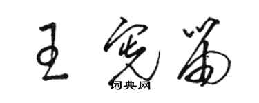骆恒光王宪笛草书个性签名怎么写