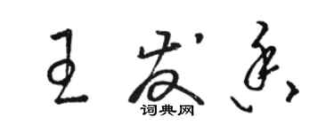 骆恒光王发香草书个性签名怎么写
