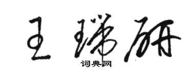 骆恒光王瑞研草书个性签名怎么写