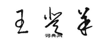 骆恒光王登羊草书个性签名怎么写