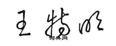 骆恒光王特明草书个性签名怎么写