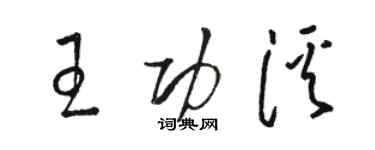 骆恒光王功溪草书个性签名怎么写