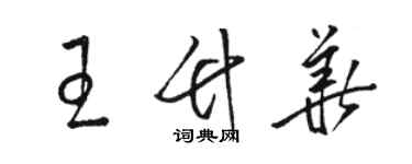 骆恒光王竹华草书个性签名怎么写