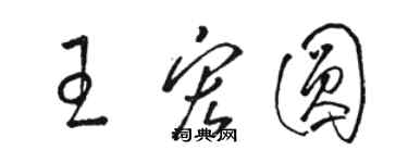 骆恒光王宏圆草书个性签名怎么写